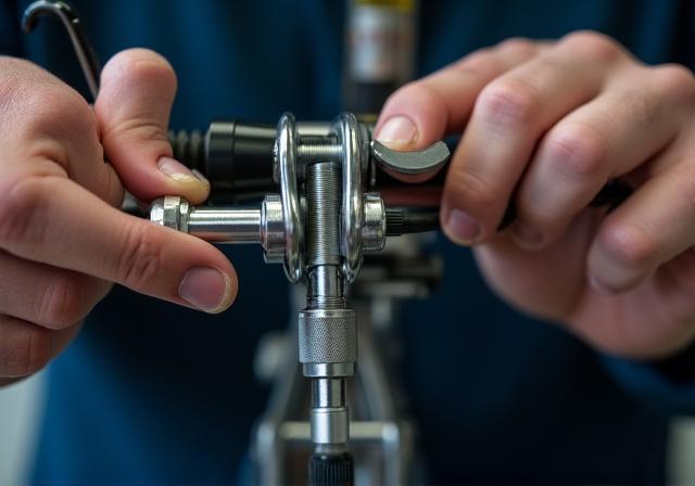 レーザーガイドによる精密調整